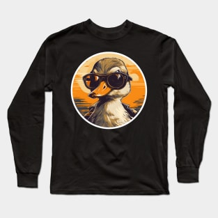 Duck with Sun Glasses Long Sleeve T-Shirt